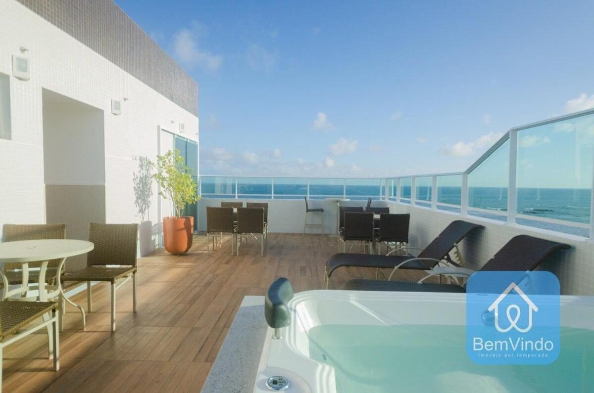 Studio A 150M Da Praia De Piata Salvador Bagian luar foto